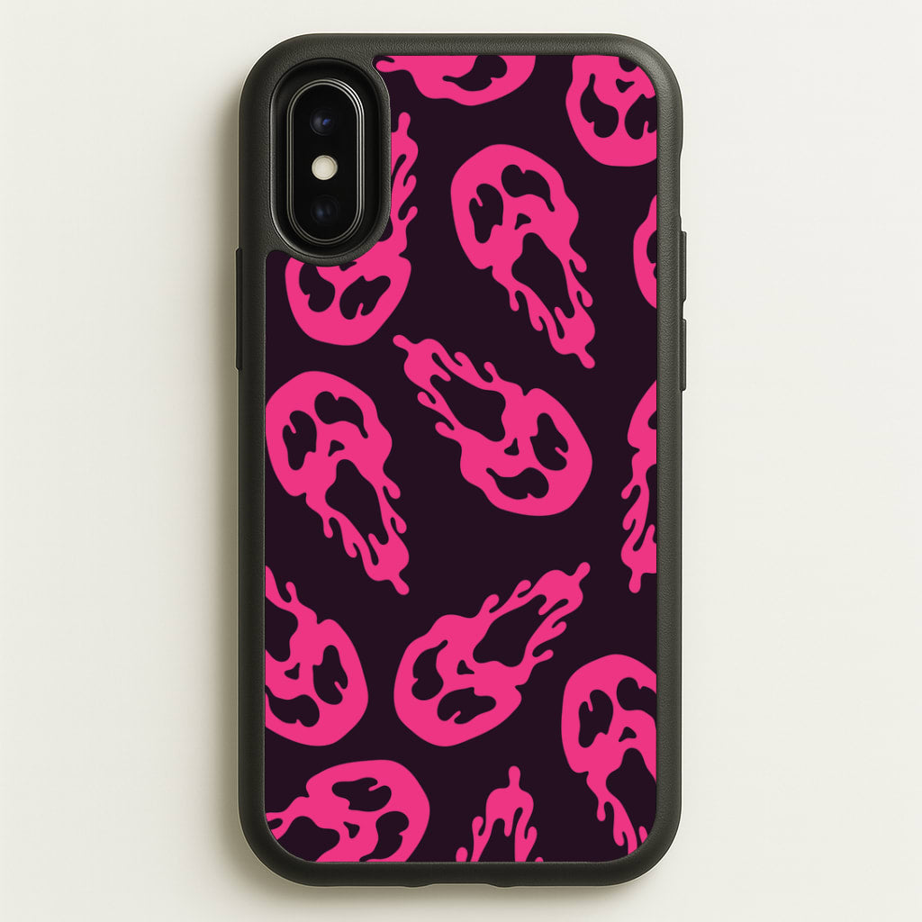 Trippy Ghost Face Pattern iPhone X / XS Case