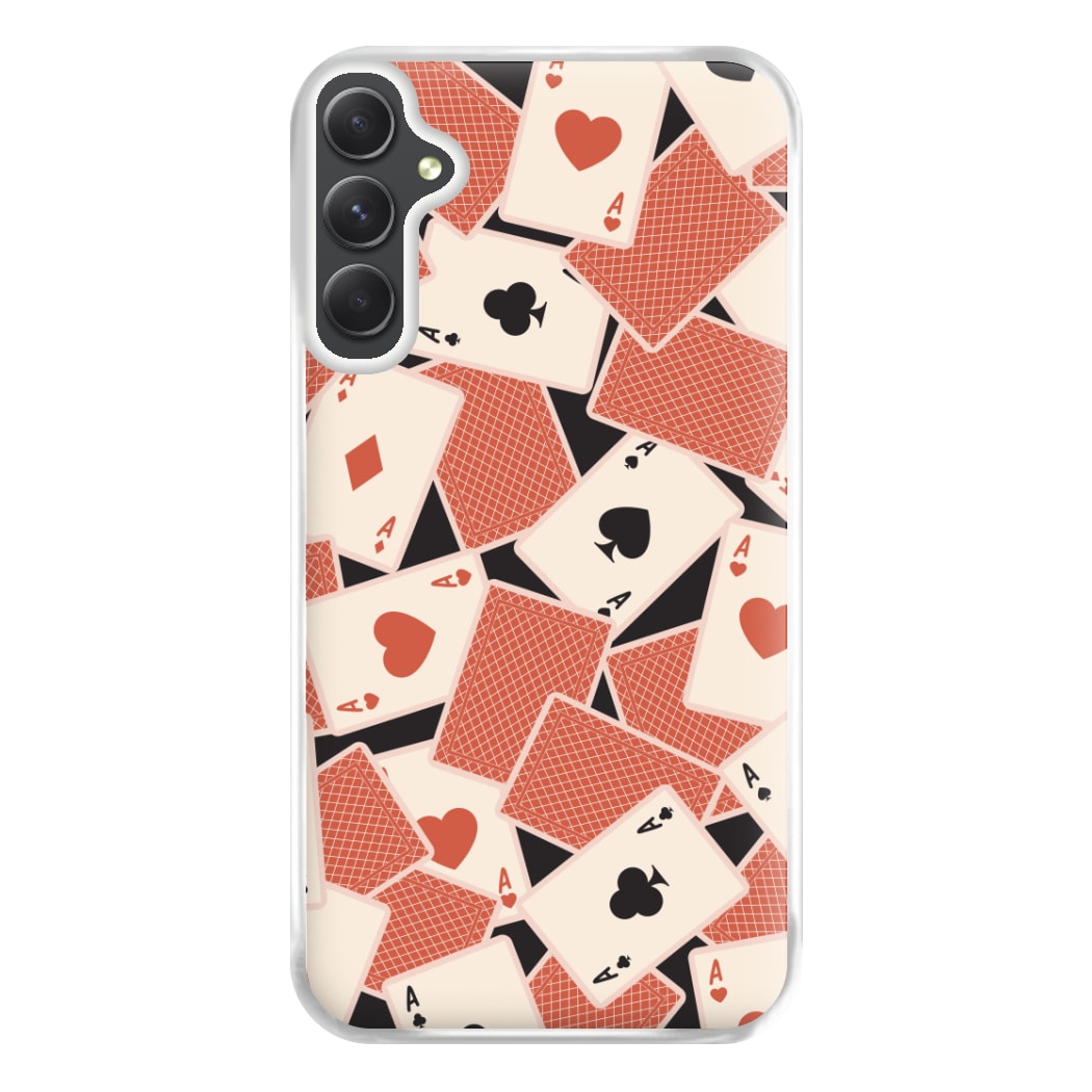 Playing Cards Collage Pattern Galaxy A34 Case