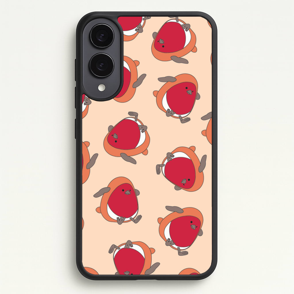Christmas Robin Plush Pattern Galaxy S25 Edge Case