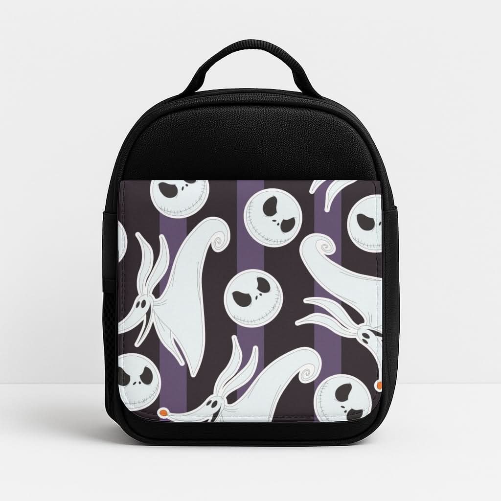 Skeleton Dog And Face Pattern Insulated Lunch Bag