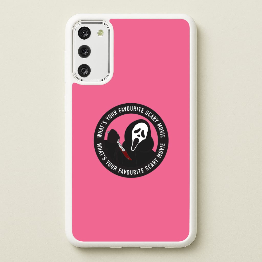 What's Your Favourite Scary Movie Badge Galaxy S20 Case