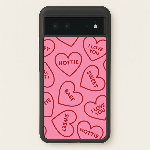 Quote Love Hearts Pattern Google Pixel 6 Case
