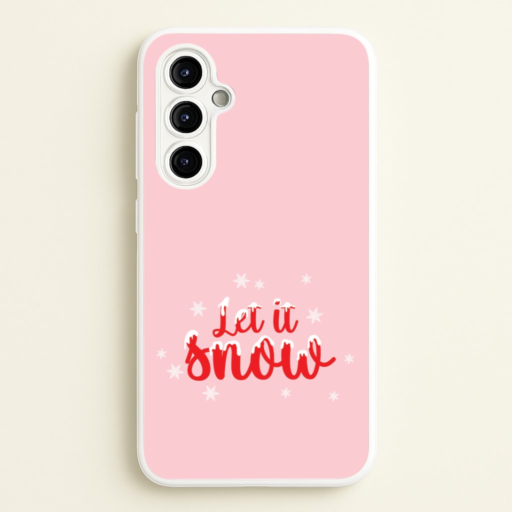 Let It Snow Snowflakes Galaxy A54 Case
