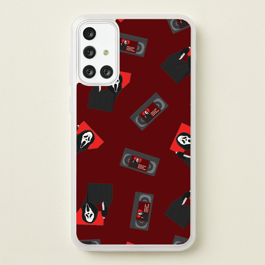 VHS & Ghostface Pattern Galaxy A71 Case