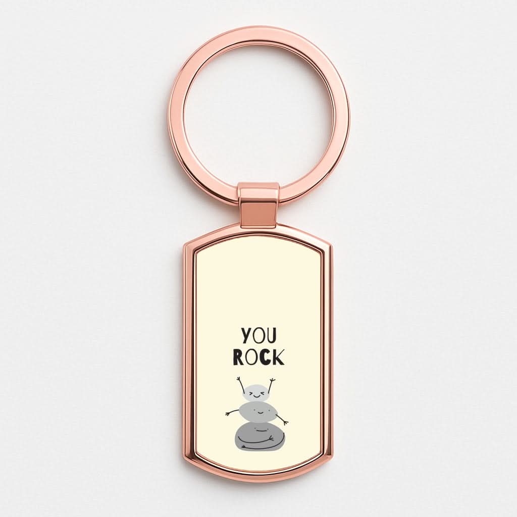 You Rock Rose Gold Keyring
