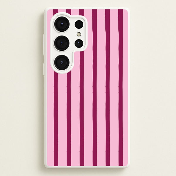 Strawberry Stripes Galaxy S25 Ultra Case