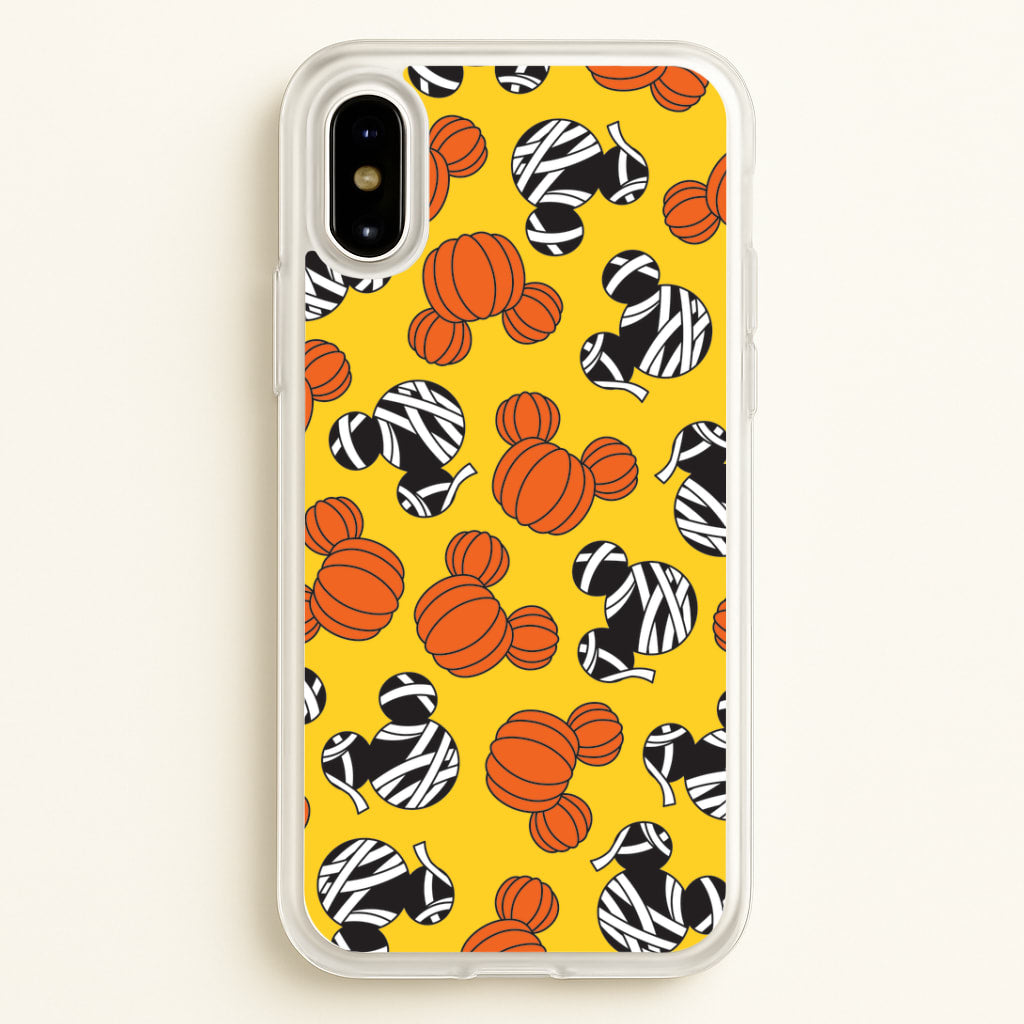Pumpkin And Mummy Mouse Pattern iPhone X / XS Case