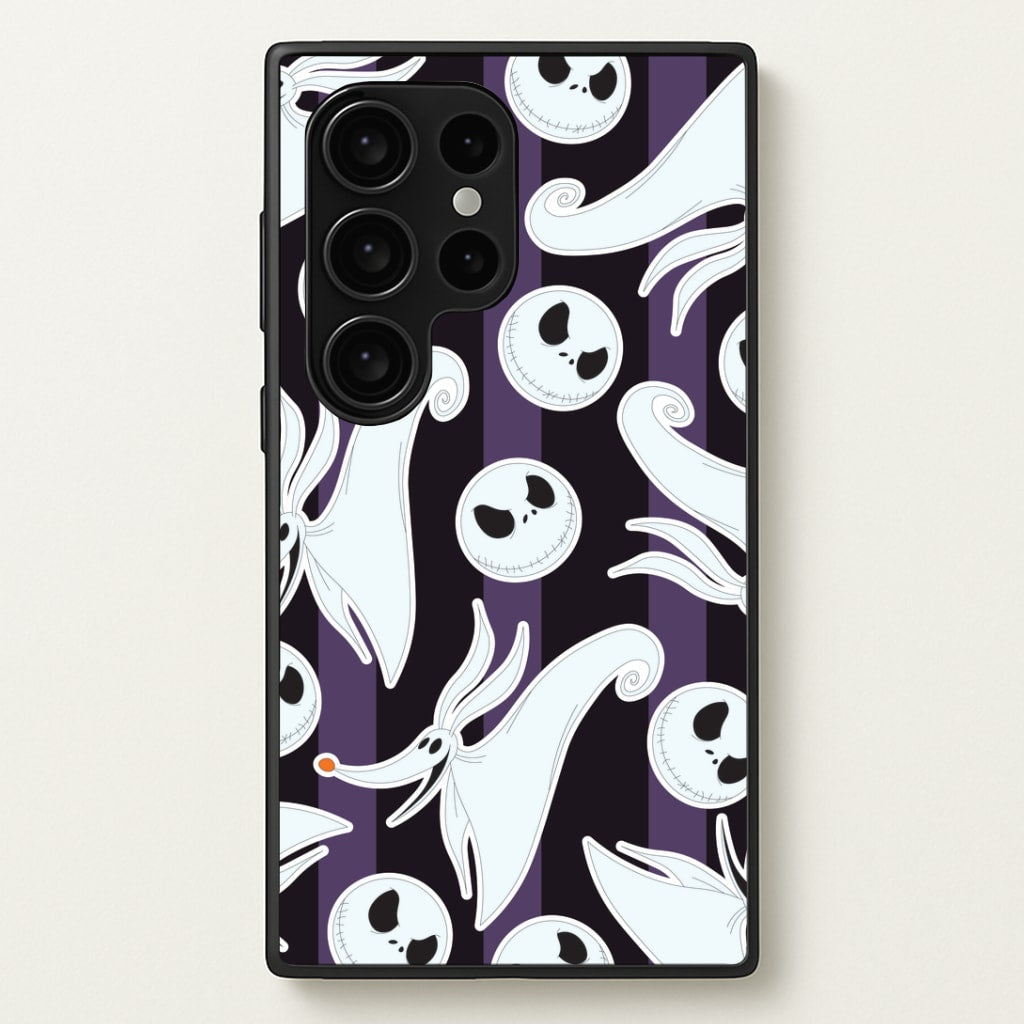 Skeleton Dog And Face Pattern Galaxy S24 Ultra Case