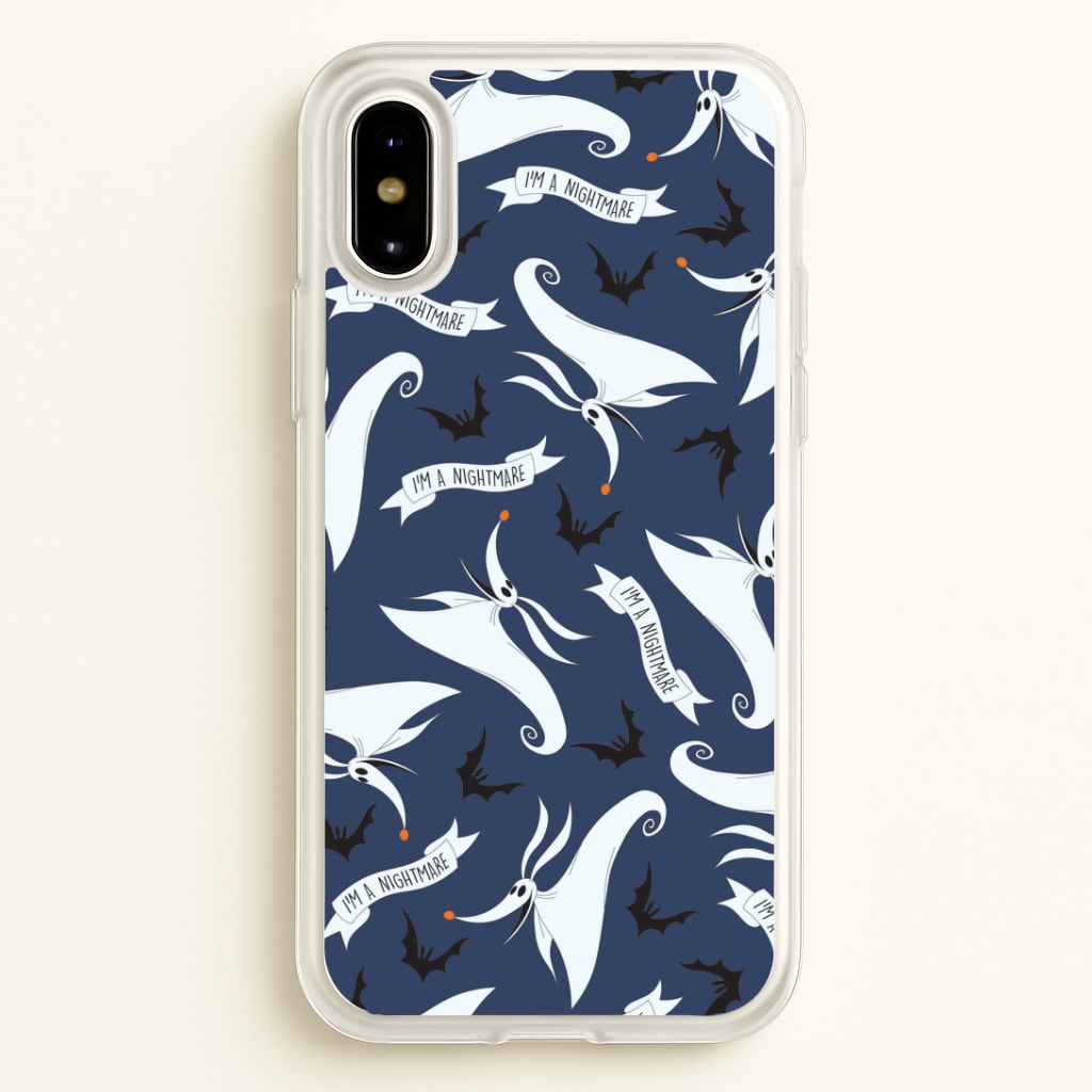 Skeleton Dog And Bats Pattern iPhone X / XS Case