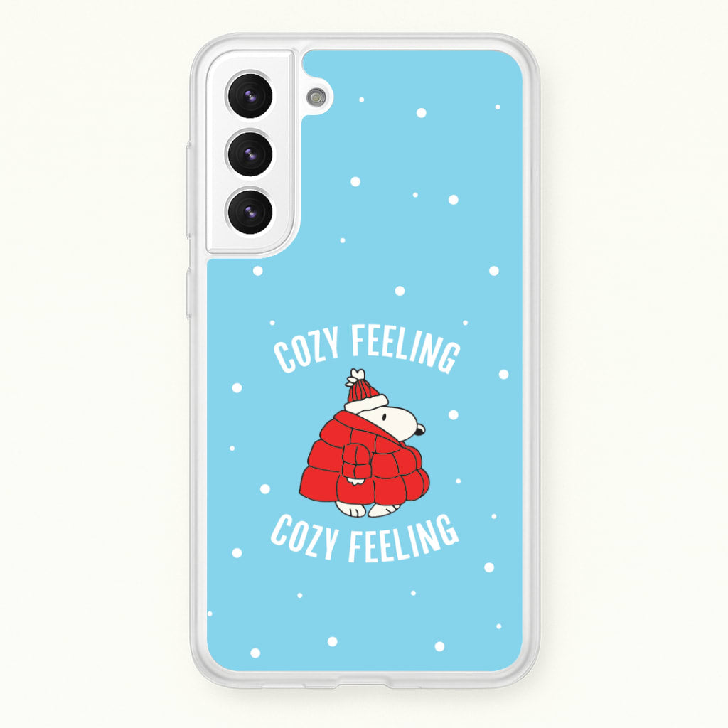 Cozy Feeling Cartoon Beagle Puffer Jacket Galaxy S22 Plus Case
