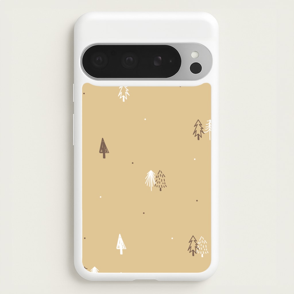 Minimal Christmas Trees Pattern Google Pixel 9 Pro XL Case