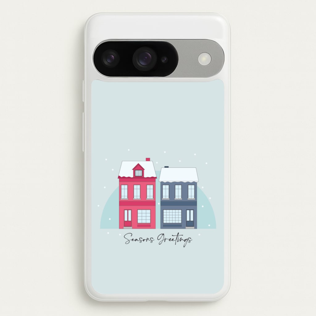 Seasons Greetings Winter Townhouses Google Pixel 10 / 10 Pro Case