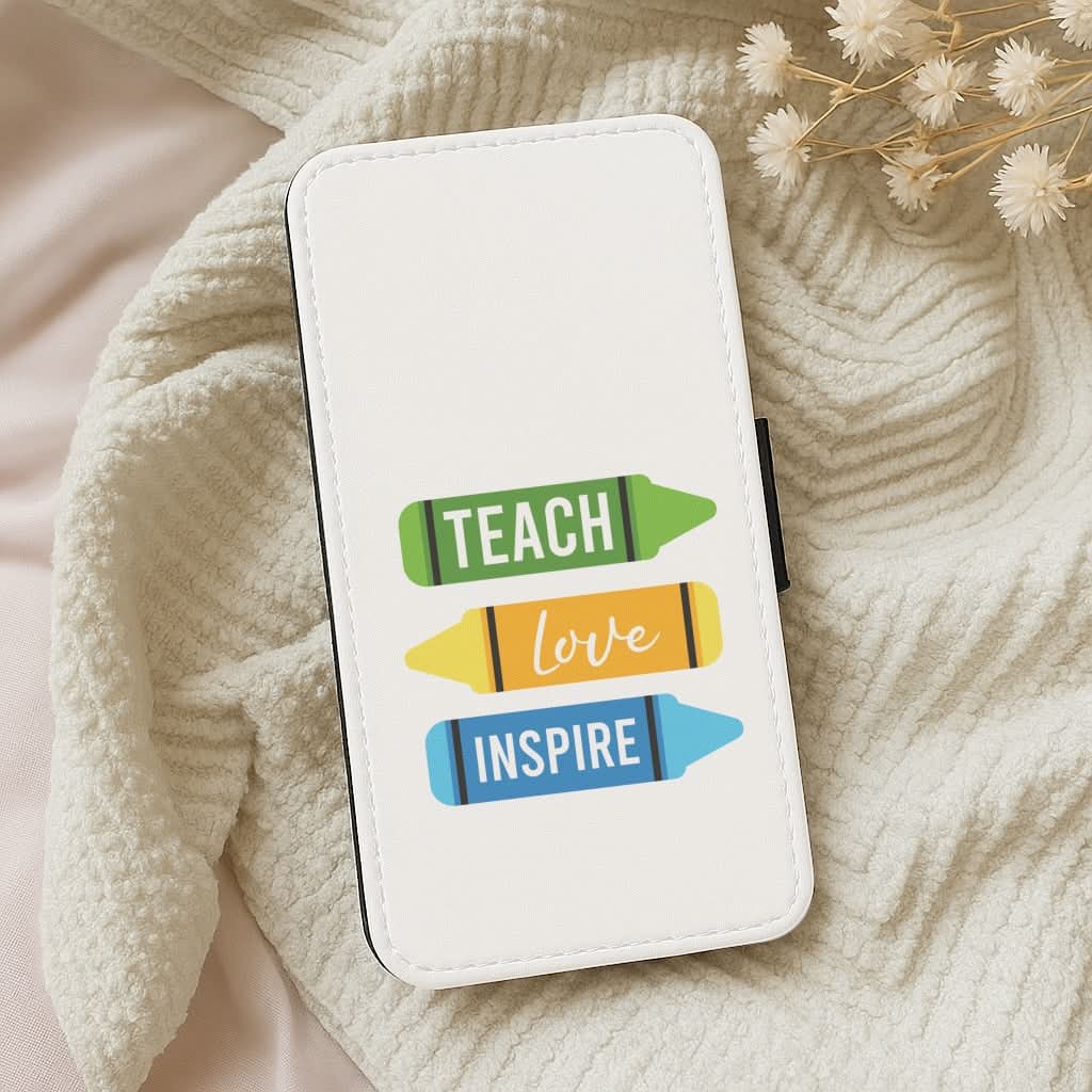 Teach, Love, Inspire Leather Phone Case