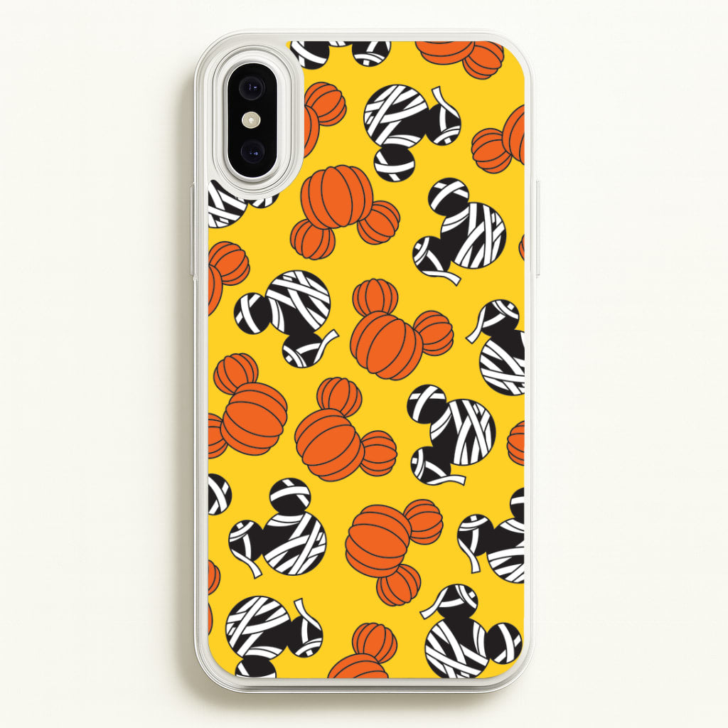 Pumpkin And Mummy Mouse Pattern iPhone XS Max Case
