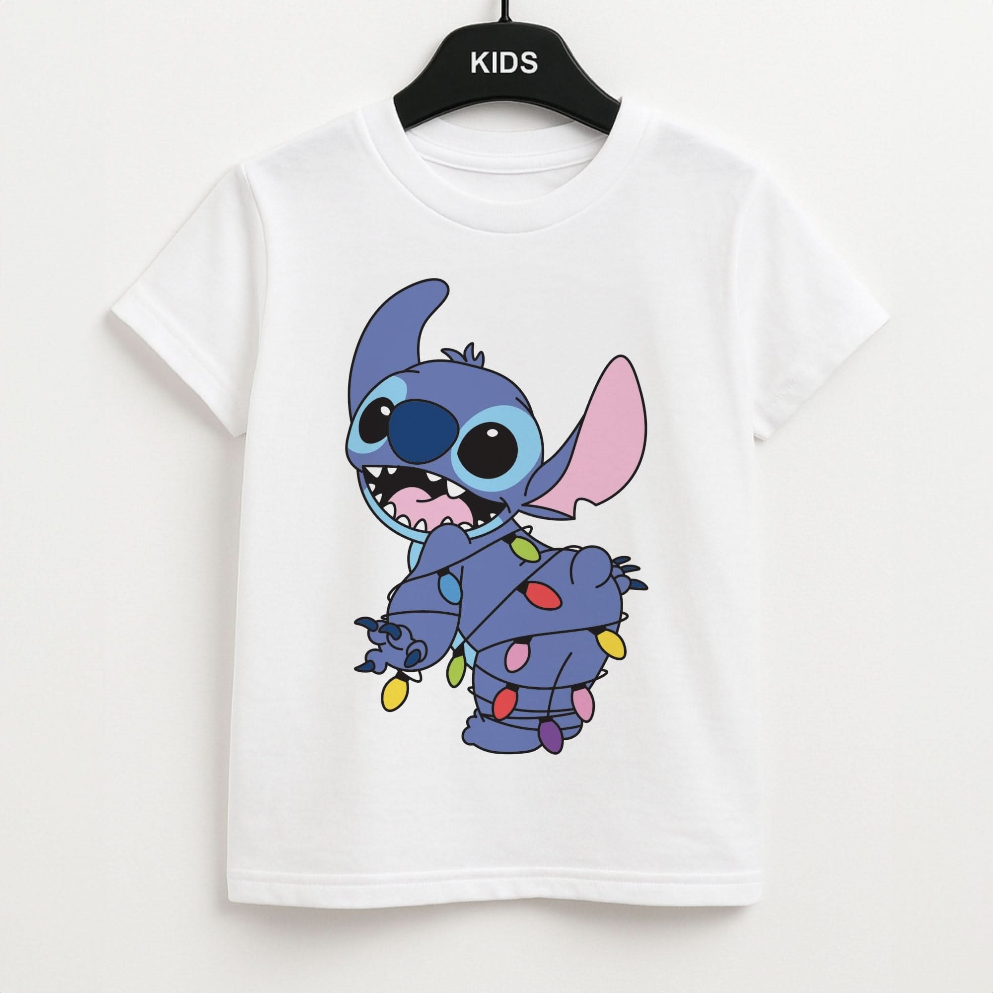 Cute Blue Alien Fairylights Kids Unisex T-Shirt