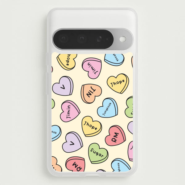 K-Pop Band Members Love Hearts Pattern Google Pixel 10 Pro XL Case