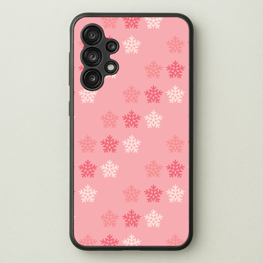 Red Slowflakes Christmas Pattern Galaxy A13 Case