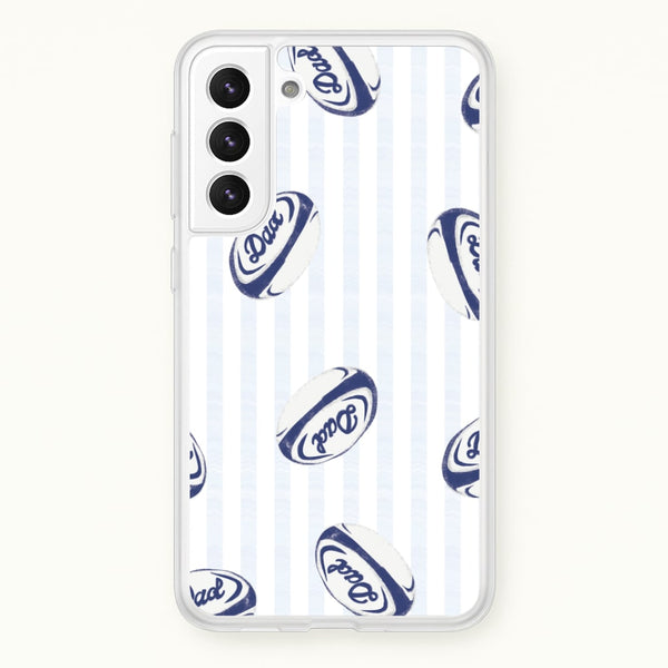 Dad Rugby Ball Pattern Galaxy S22 Plus Case