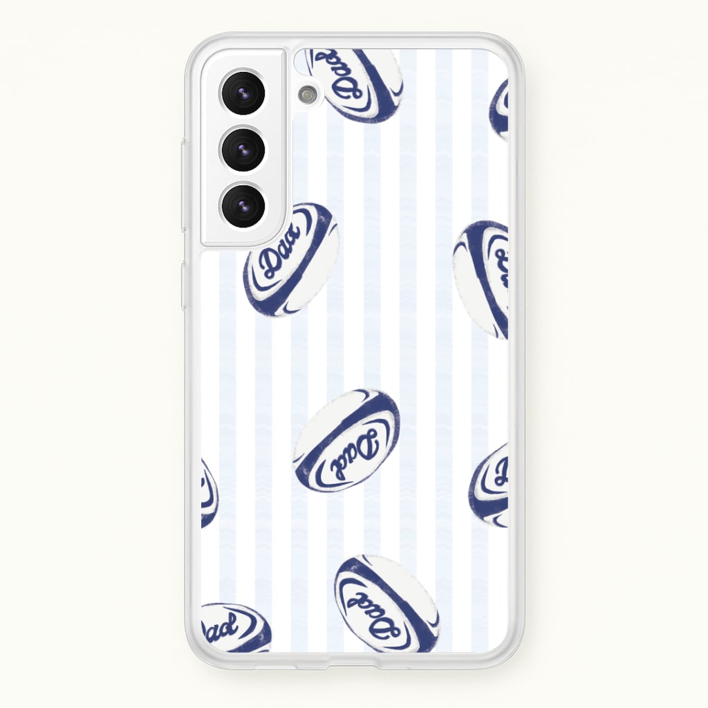 Dad Rugby Ball Pattern Galaxy S22 Plus Case