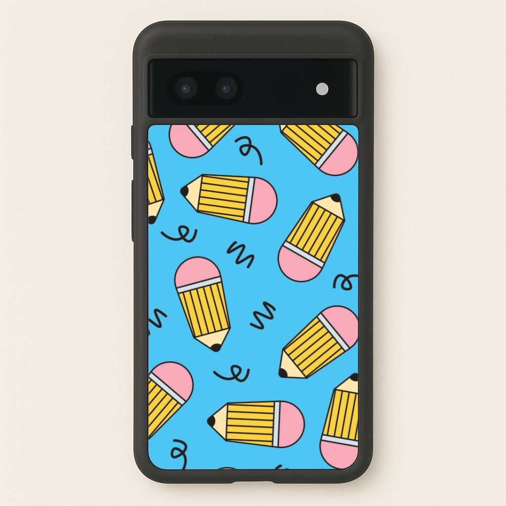 Pencils And Scribbles Pattern Google Pixel 7a Case