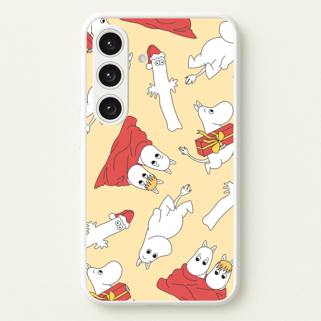 Christmas Mooms Pattern Galaxy S25 Plus Case