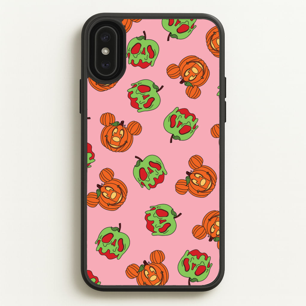 Pumpkin Mouse And Poison Apple Pattern iPhone XS Max Case