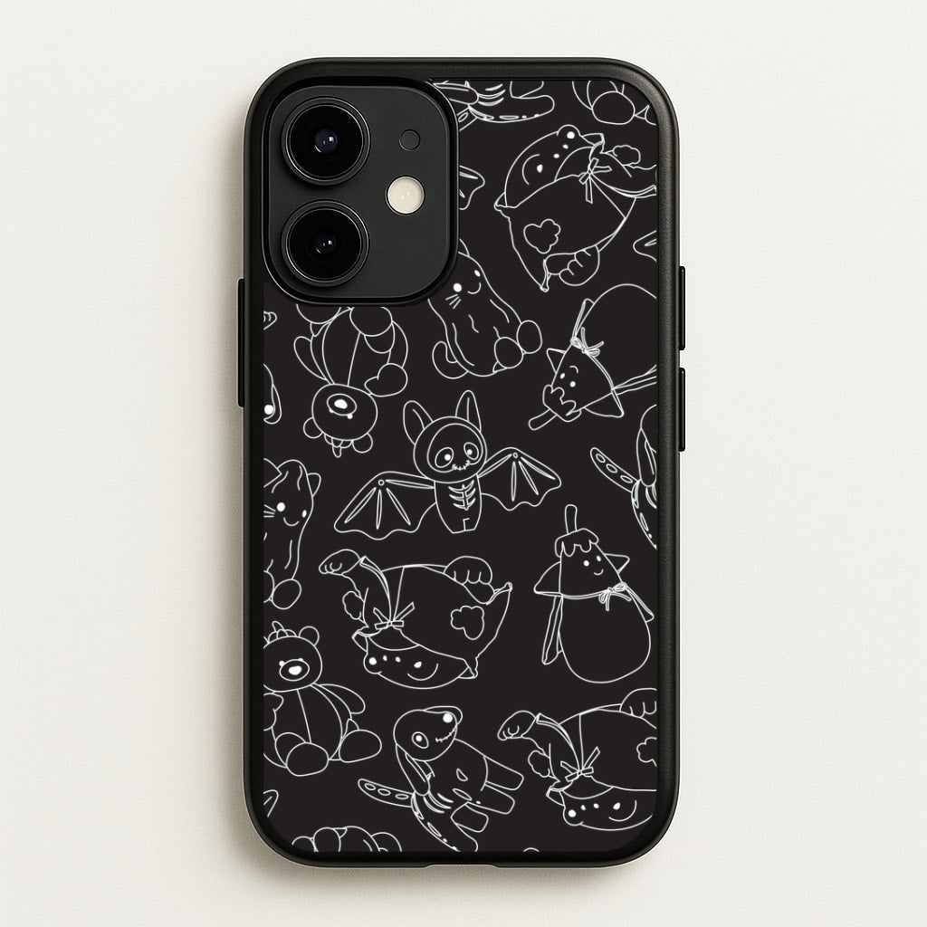 Halloween Plushies Pattern II - Halloween iPhone 12 Mini Case