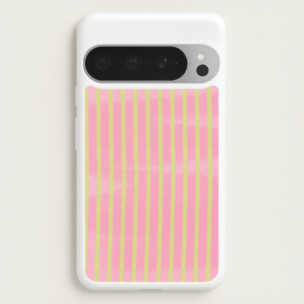 Pink Meadow Stripes Google Pixel 9 Pro XL Case