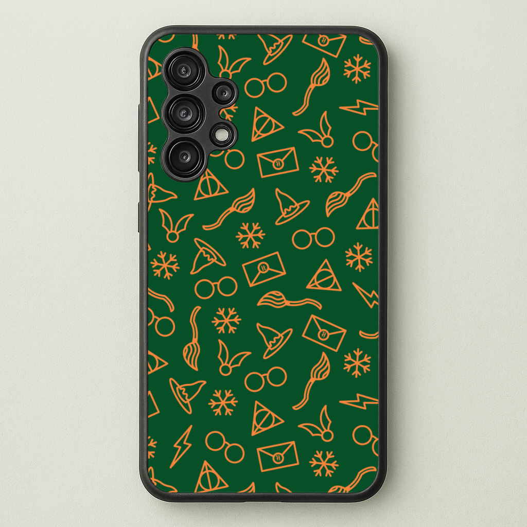 Christmas Wizard Icons Pattern Galaxy A13 Case