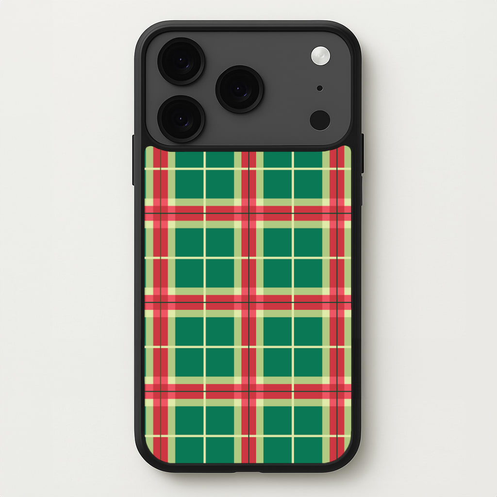 Red And Green Tartan II Christmas Pattern iPhone 17 Pro Case