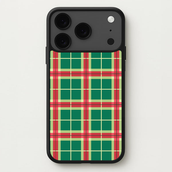 Red And Green Tartan II Christmas Pattern iPhone 17 Pro Max Case
