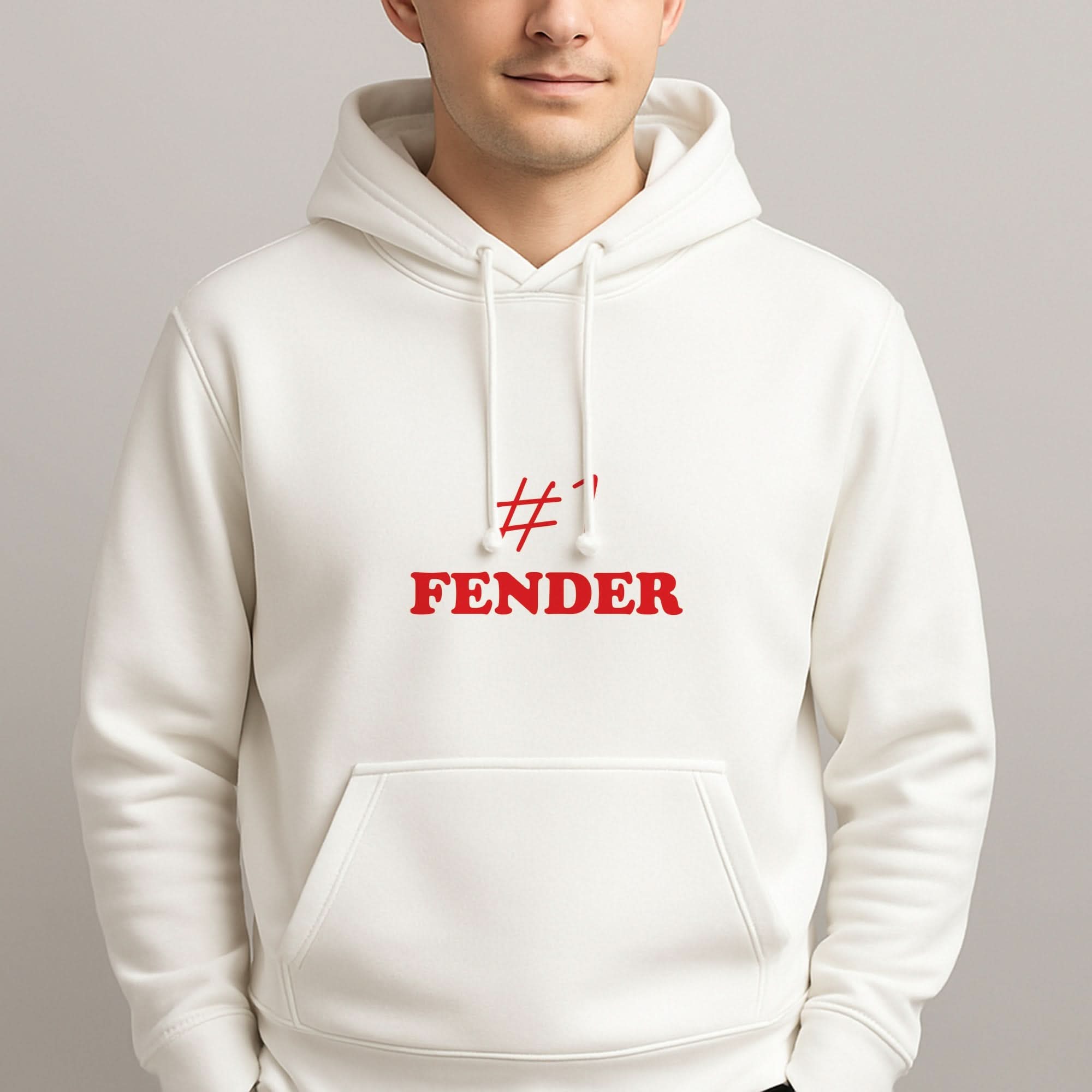#1 FENDER Mens Hoodie