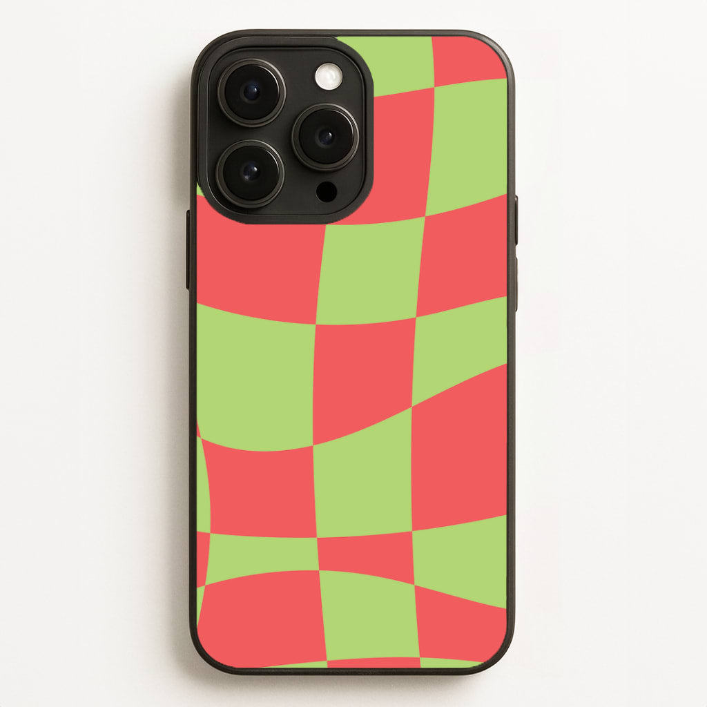 Abstract Red And Green Christmas Pattern iPhone 12 Pro Max Case