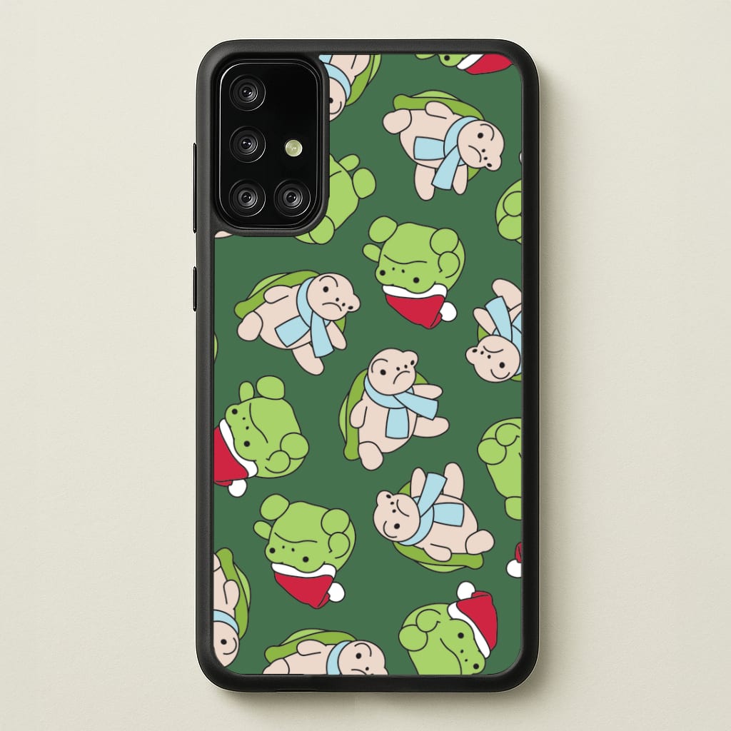 Grumpy Christmas Plushies Pattern Galaxy A71 Case