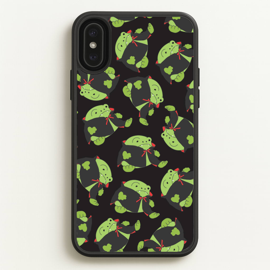 Vampire Frog Pattern - Halloween iPhone XS Max Case