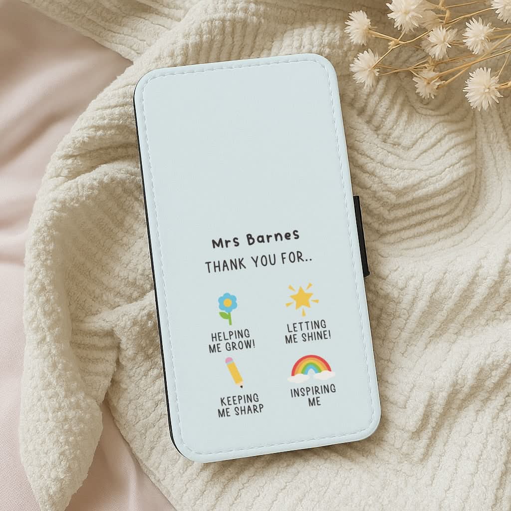 Thank You For Helping Me Leather Phone Case