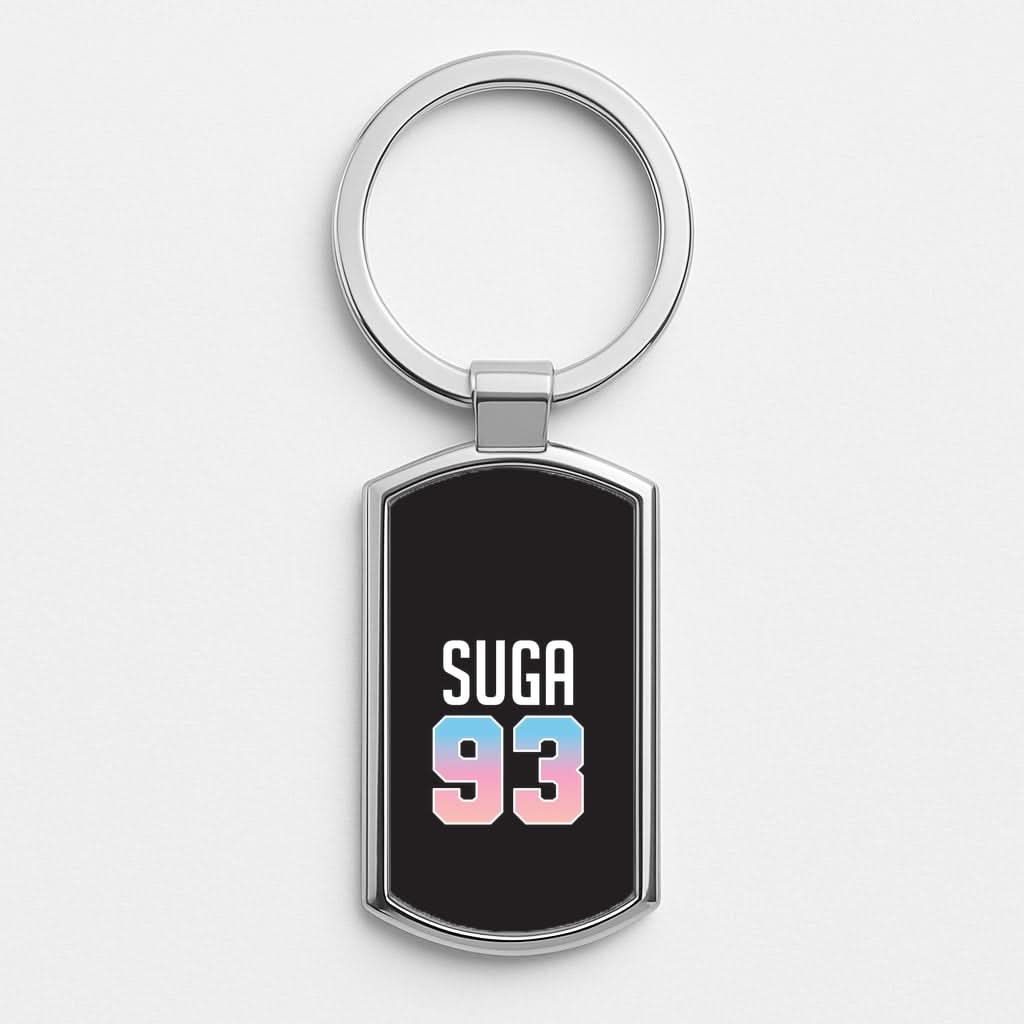 Suga 93 Silver Metal Keyring