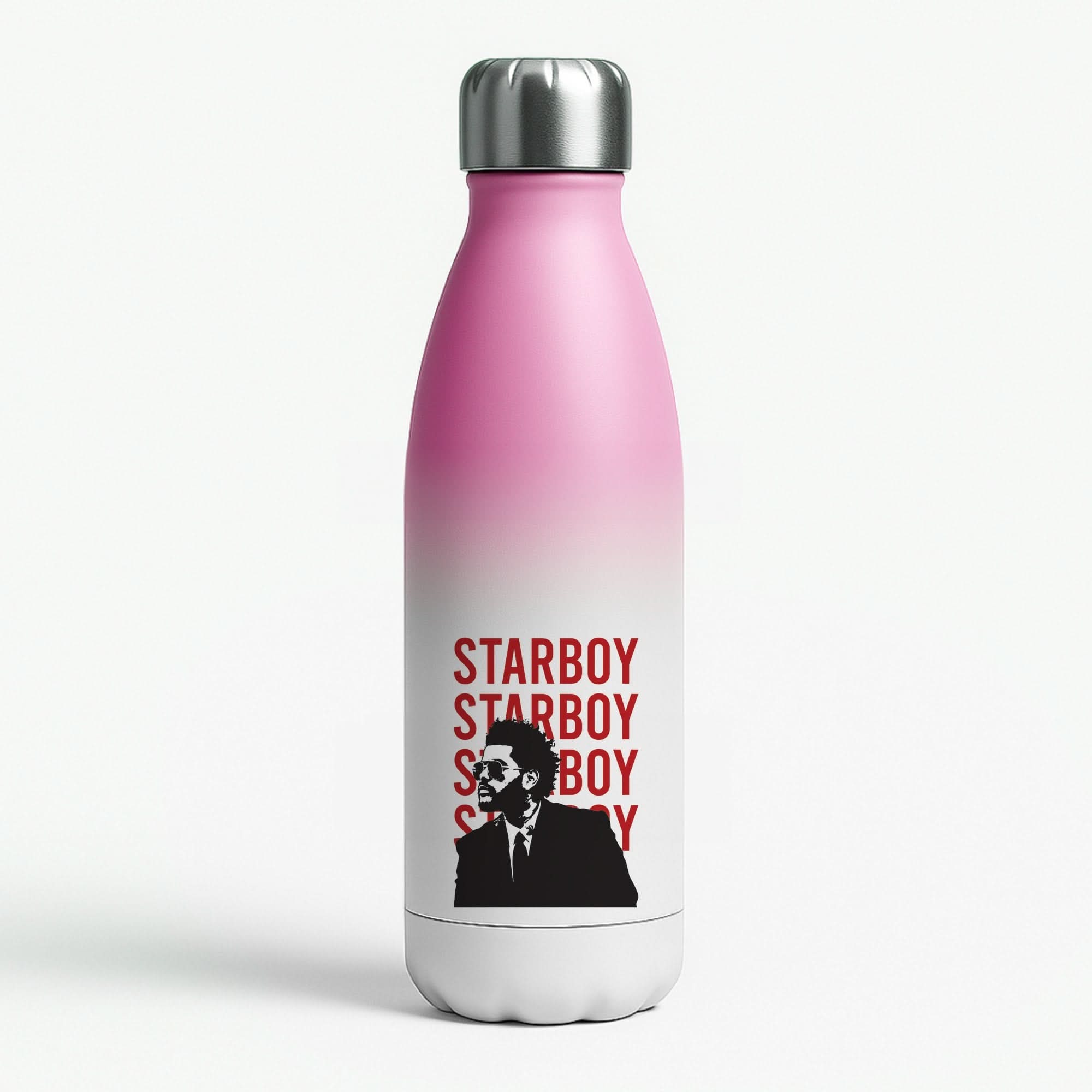 Starboy Singer Pink Water Bottle