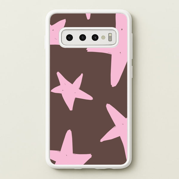 Chocolate & Strawberry Stars Galaxy S10 Case