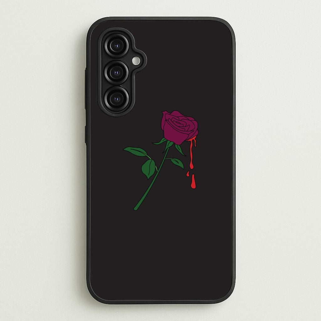 Dark Pink Rose Galaxy A14 Case