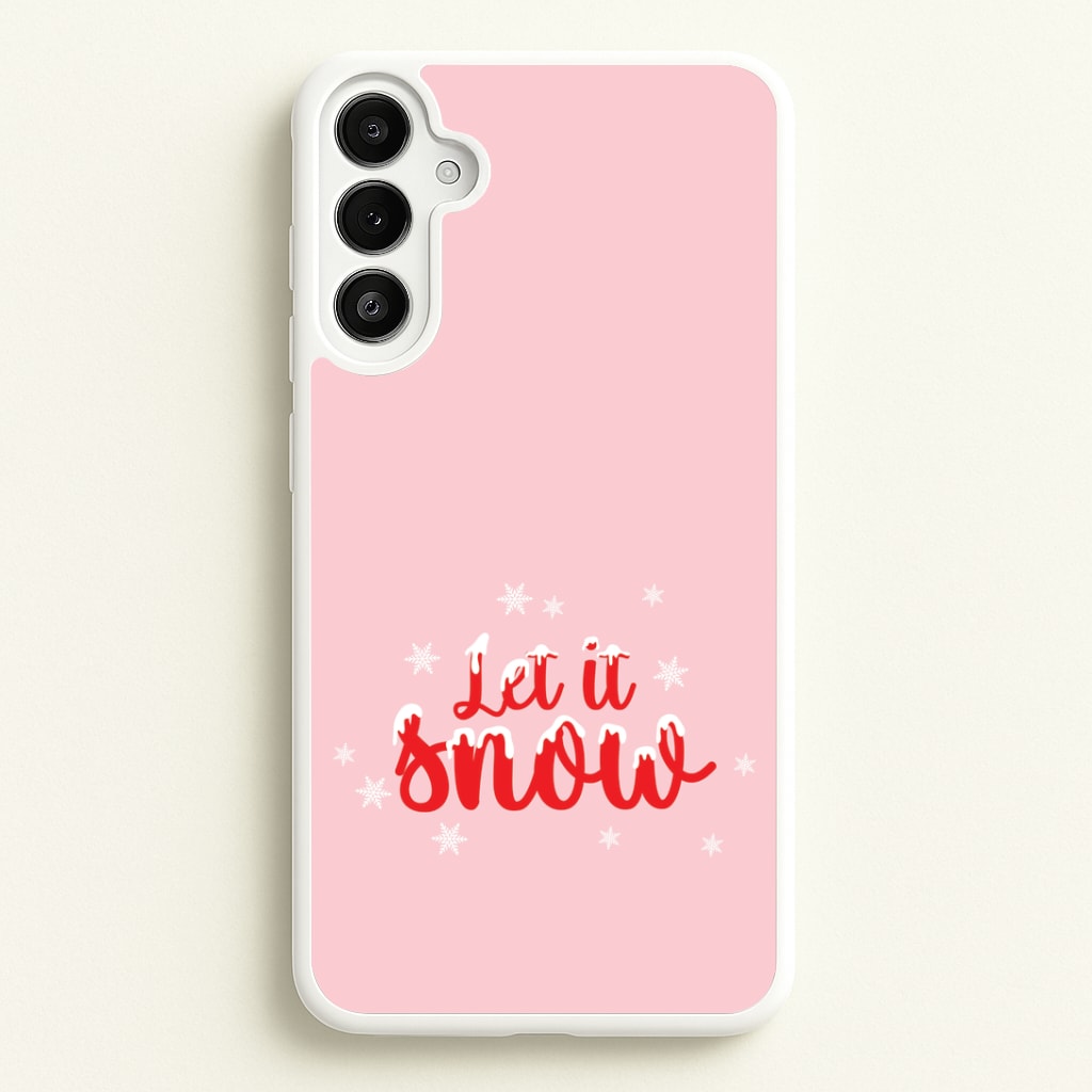 Let It Snow Snowflakes Galaxy A34 Case