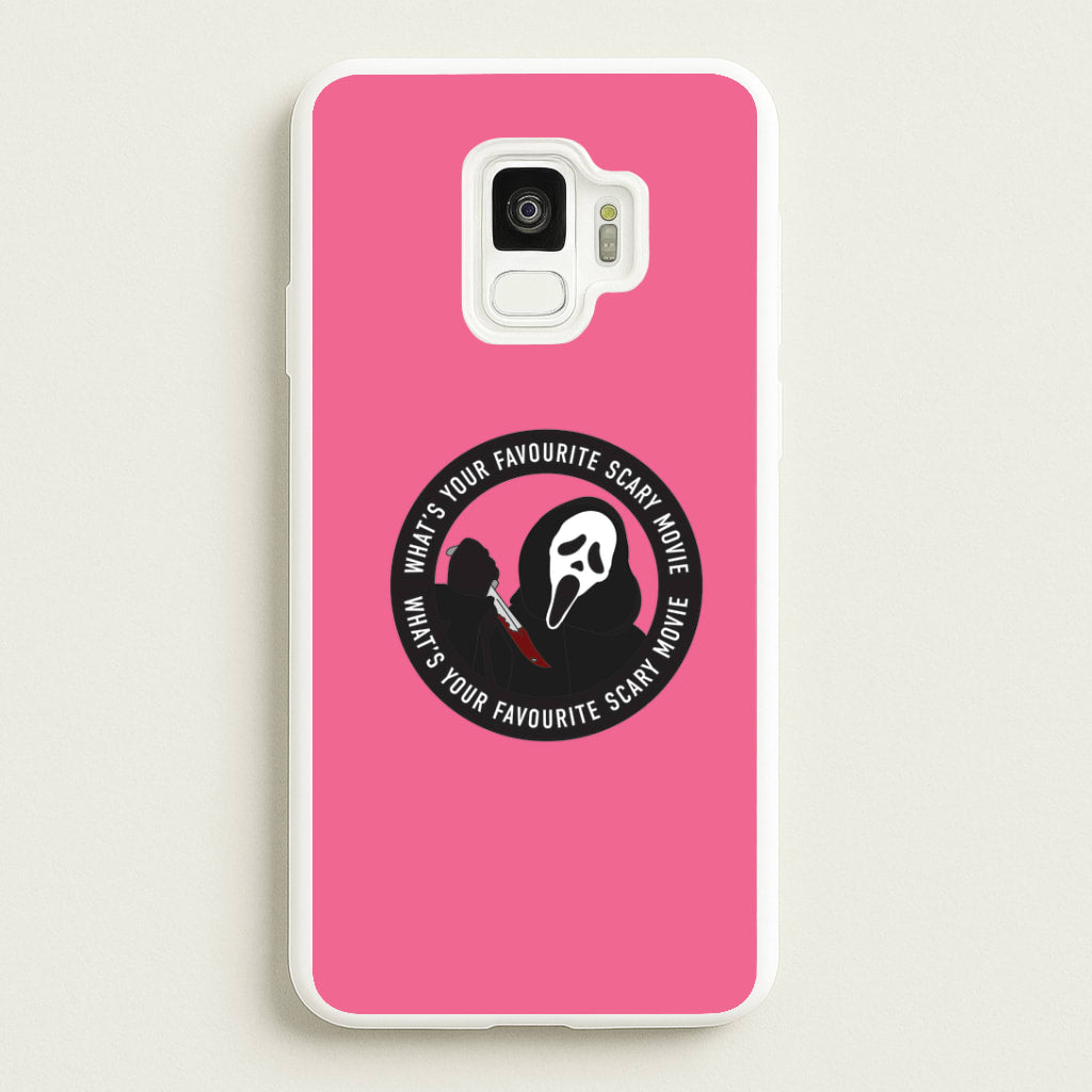 What's Your Favourite Scary Movie Badge Galaxy S9 Case