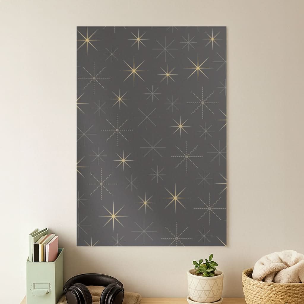 Christmas Gold Stars Pattern Poster