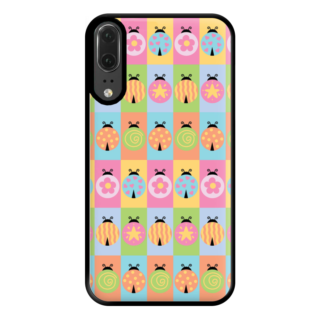 Cartoon Ladybugs Colourful Pattern Huawei P20 Case