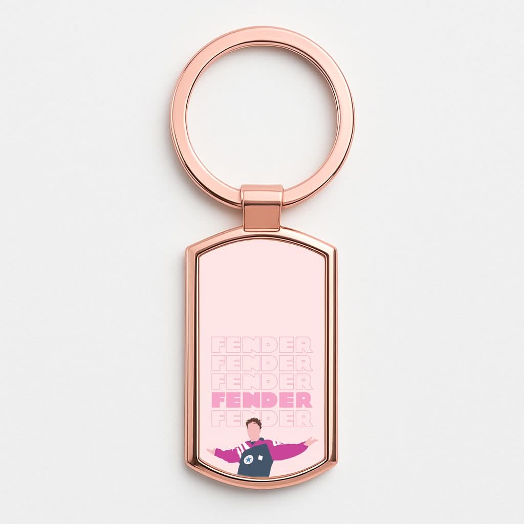 Fender Pink Sports Jersey Rose Gold Keyring