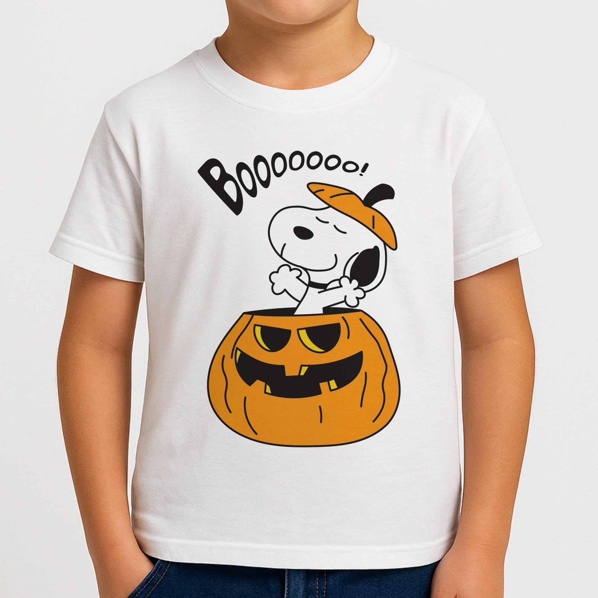 Cartoon Beagle Pumpkin Boys T-Shirt