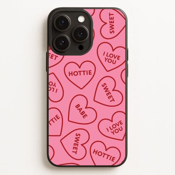 Quote Love Hearts Pattern iPhone 16 Pro Max Case