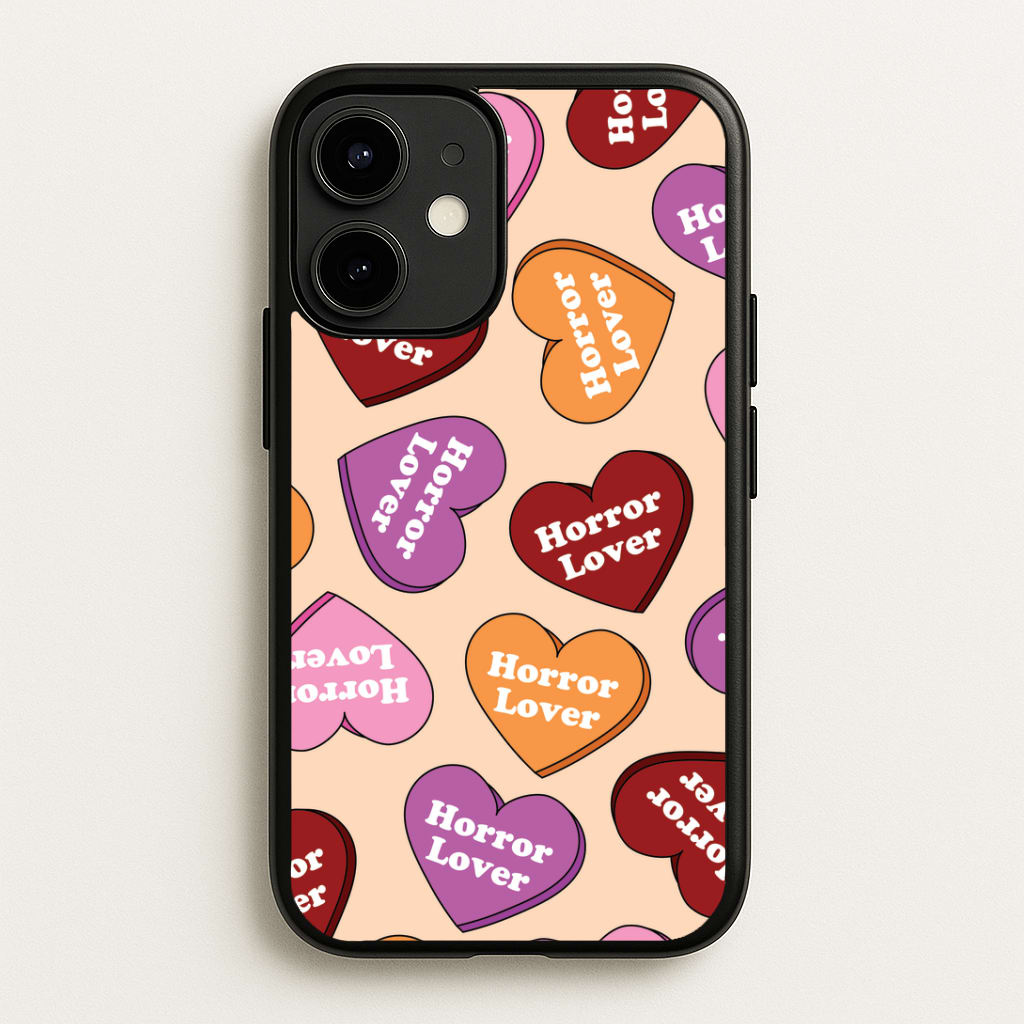 Horror Lover Hearts Pattern iPhone 12 Mini Case