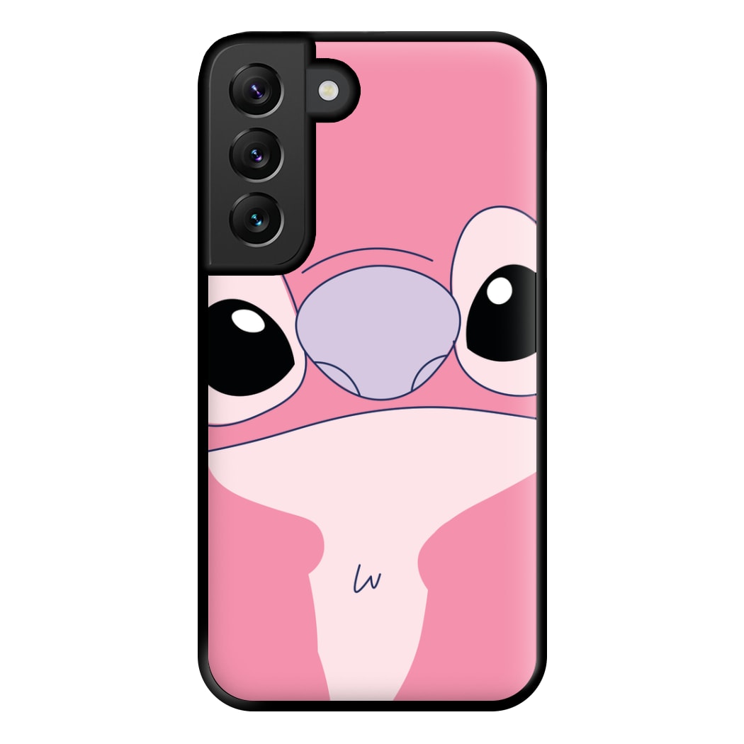 Cute Pink Alien Face Galaxy S22 Plus Case