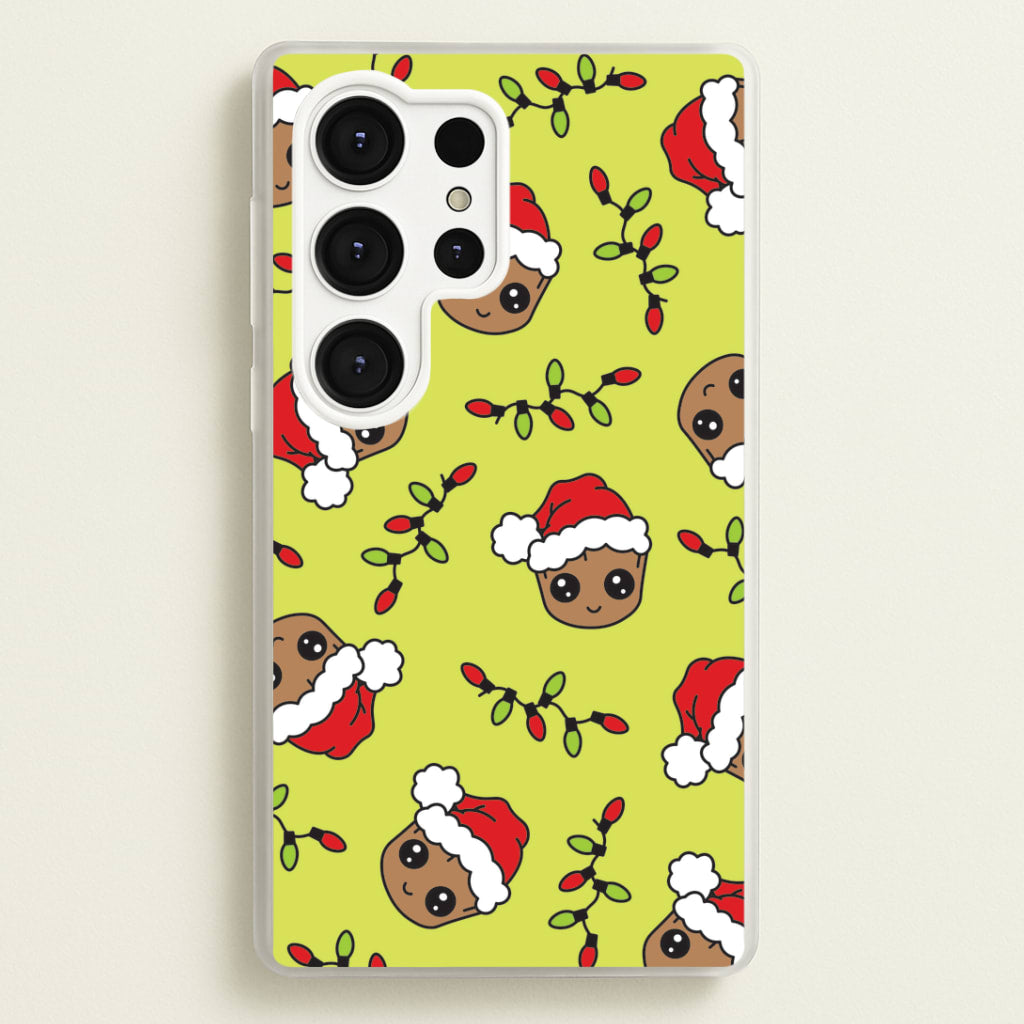 Christmas Tree Hero Pattern Galaxy S25 Ultra Case